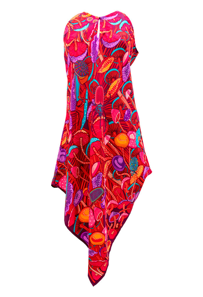 Vestido Largo Hongos Sagrados Rojo