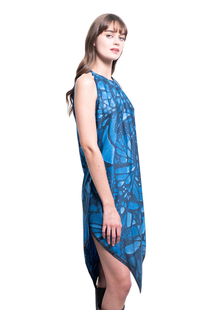 Vestido Largo Vuelo de Mariposa Mezclilla
