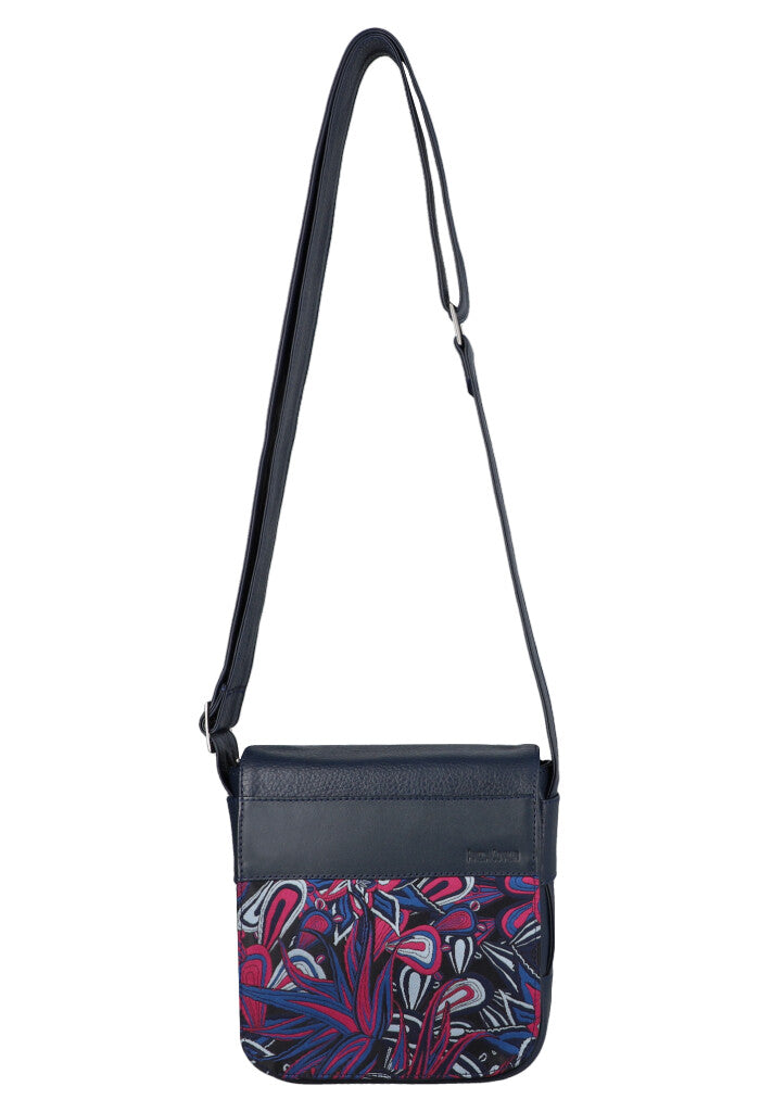Messenger Bag Kaat Santuario Cactáceas Rosa/Azul