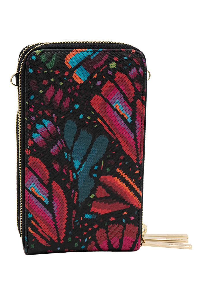 Porta Celular Naab Saffiano Mariposa Bordada Original