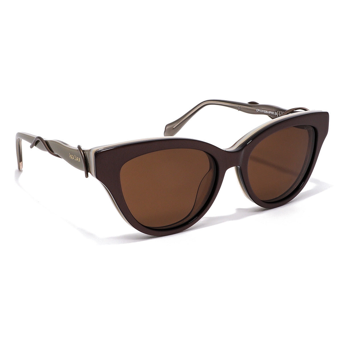 Lentes Clip On Pantos Gris Mariposa Dorada