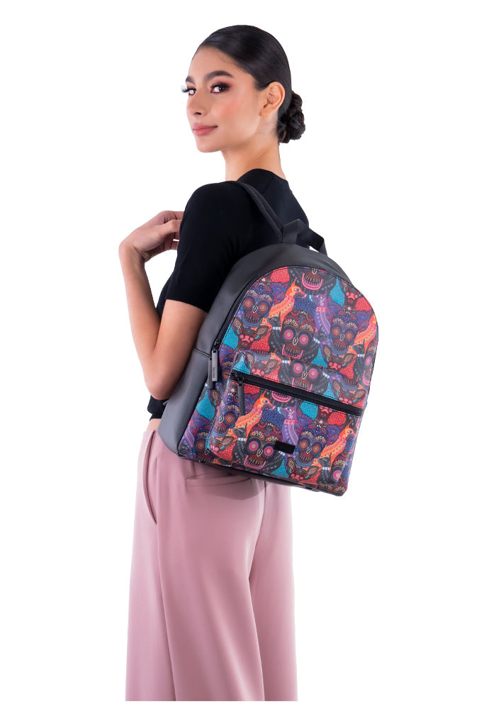 Backpack Nuuk Herraje Negro Día de Muertos Mictlán Negro