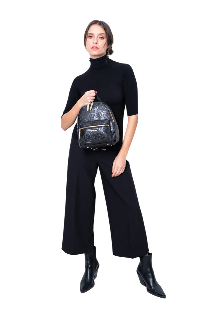 Mini Backpack Nuuk Mariposa Grabado Mariposa Negro