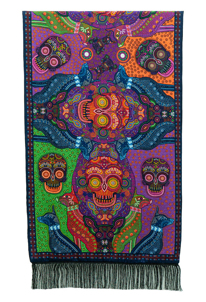 Chalina Con Terciopelo Día de Muertos Mictlán