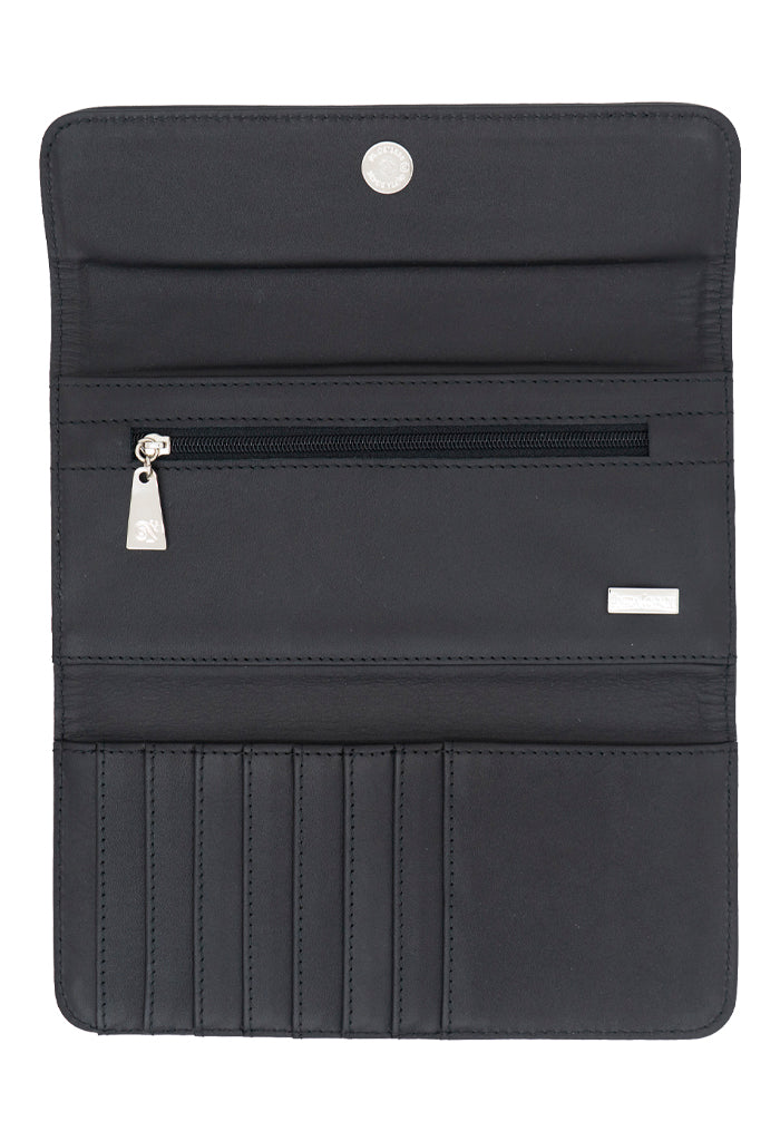 Cartera Bolsillo Negro Guacamaya Original