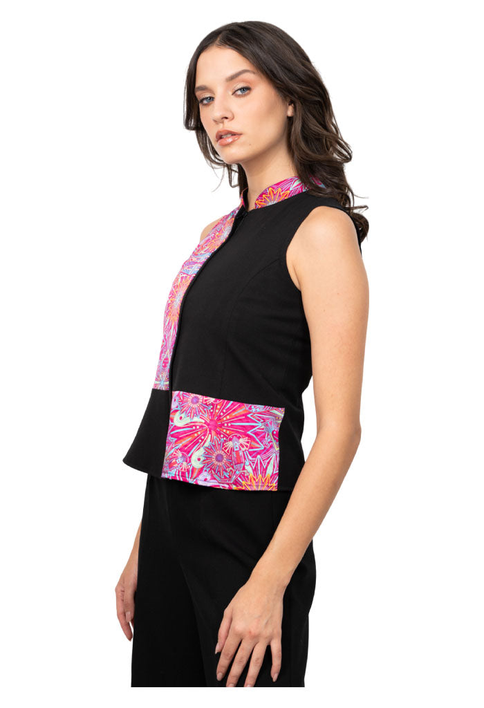 Chaleco Combinado Ajolotes Fucsia