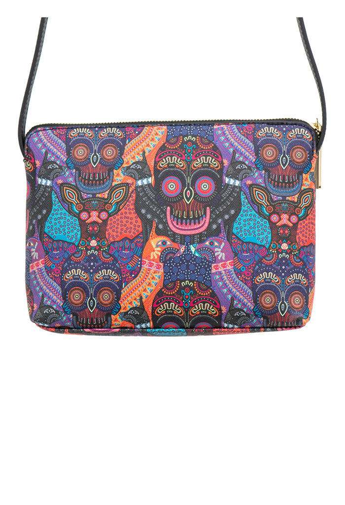 Bolsa Yaakun Saffiano Día de Muertos Mictlán