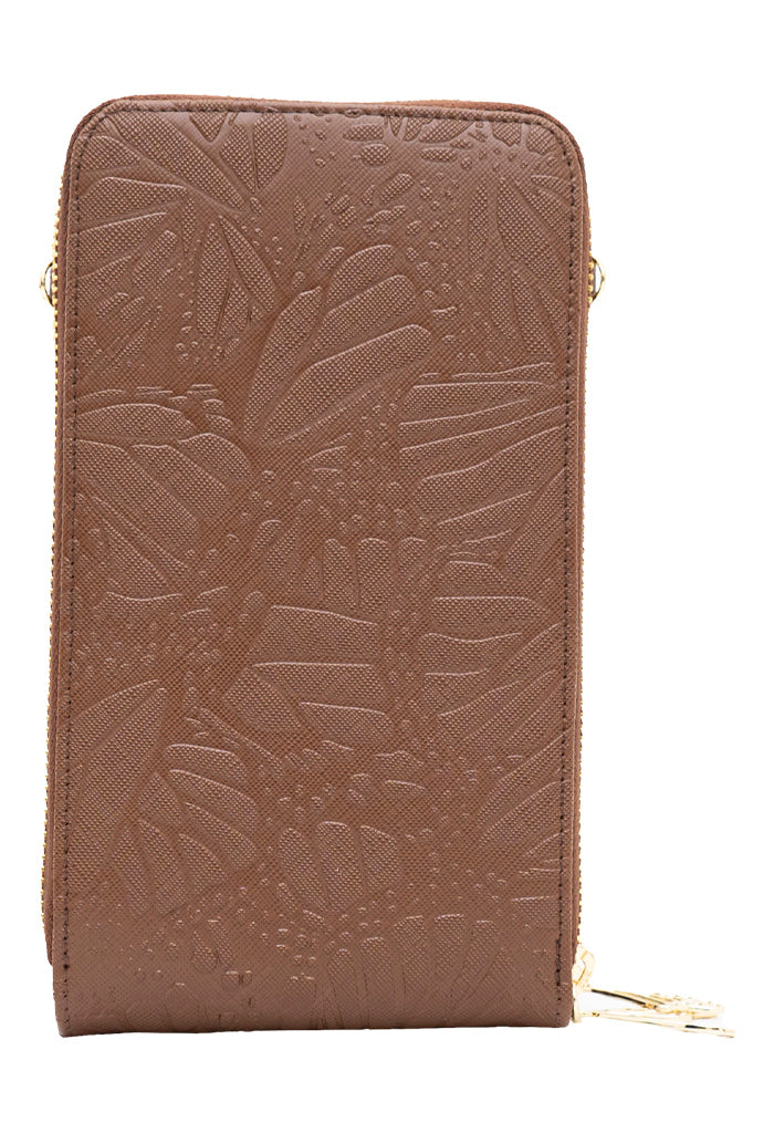 Porta Celular Naab Saffiano Grabado Mariposa