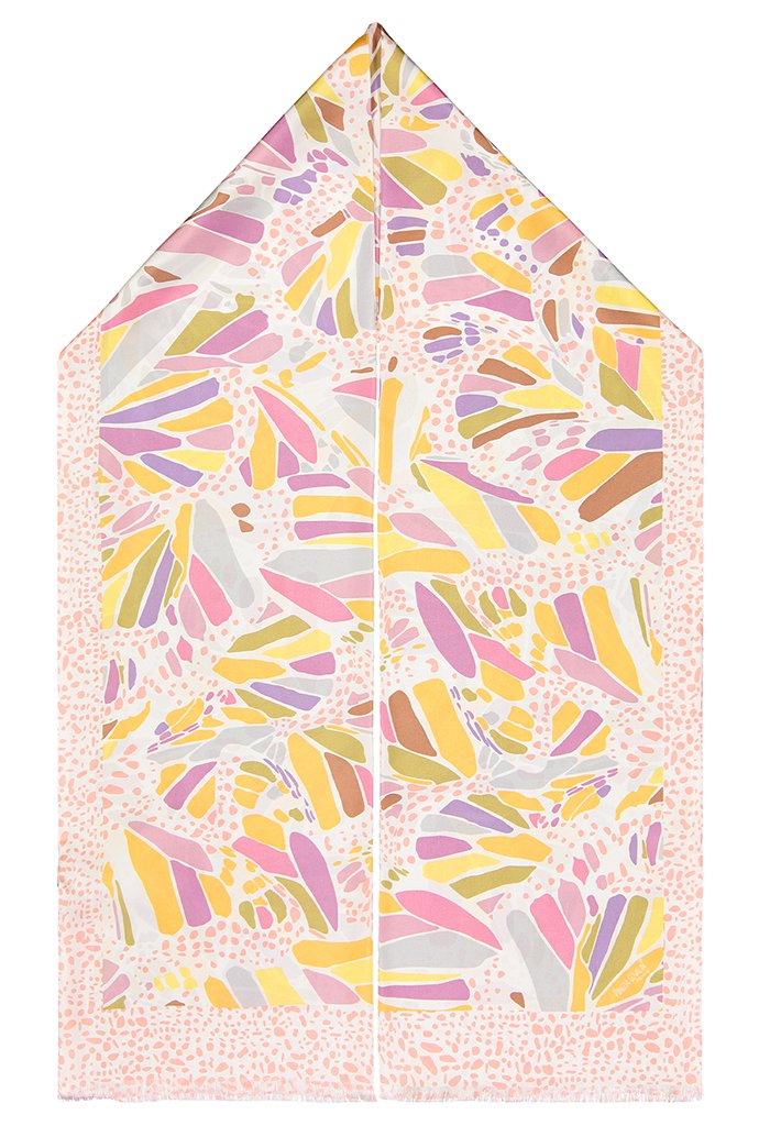 Bufanda Doble Vista Mariposa Vitral