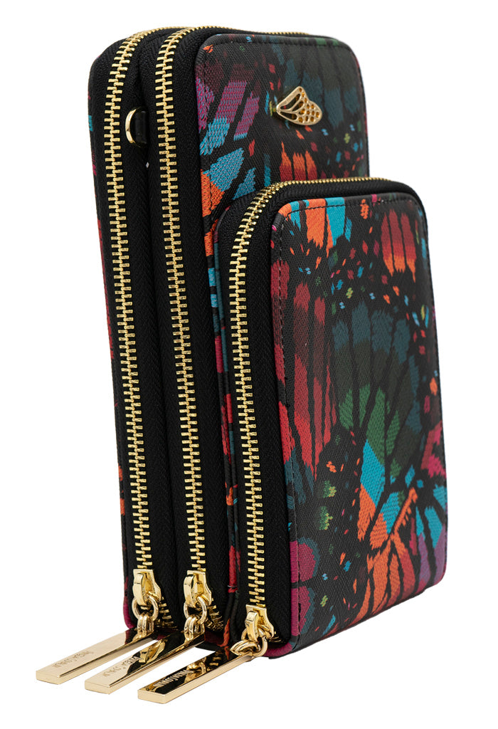 Porta Celular Naab Saffiano Mariposa Bordada Original