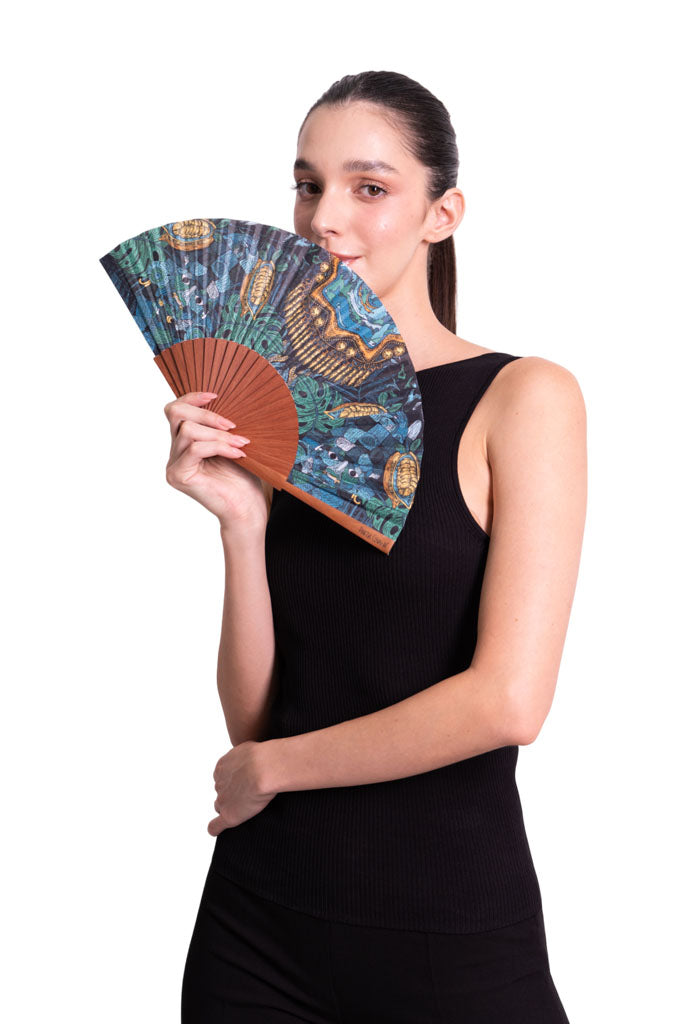 Abanico Iik Máscara de Jade