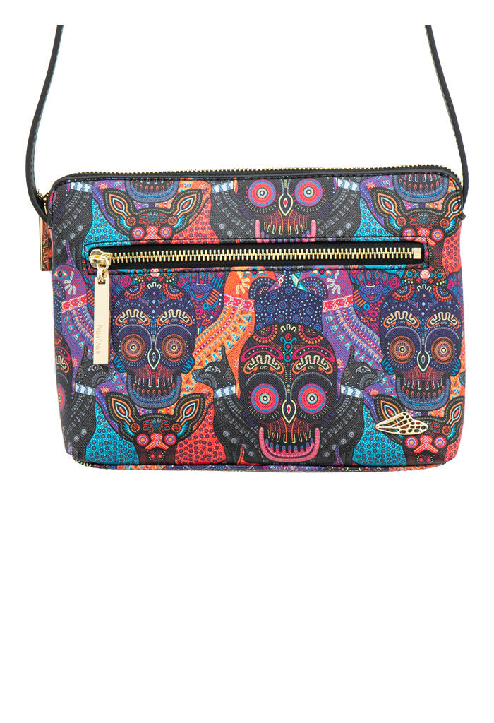 Bolsa Yaakun Saffiano Día de Muertos Mictlán