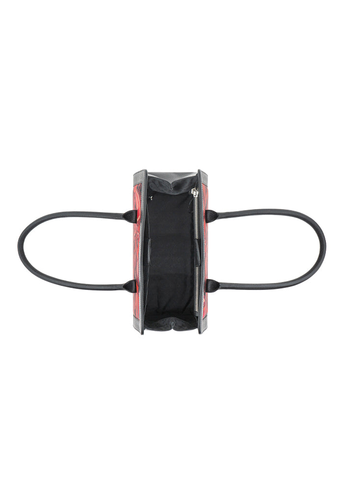 Bolsa Muul Negro Santuario Cactáceas Rojo