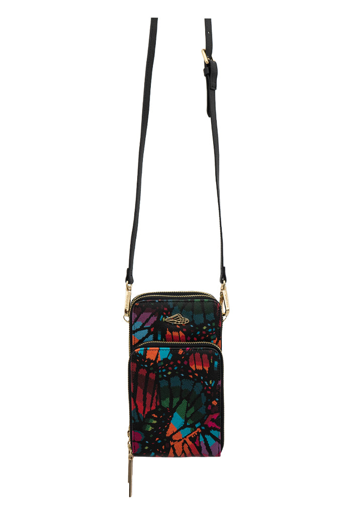 Porta Celular Naab Saffiano Mariposa Bordada Original