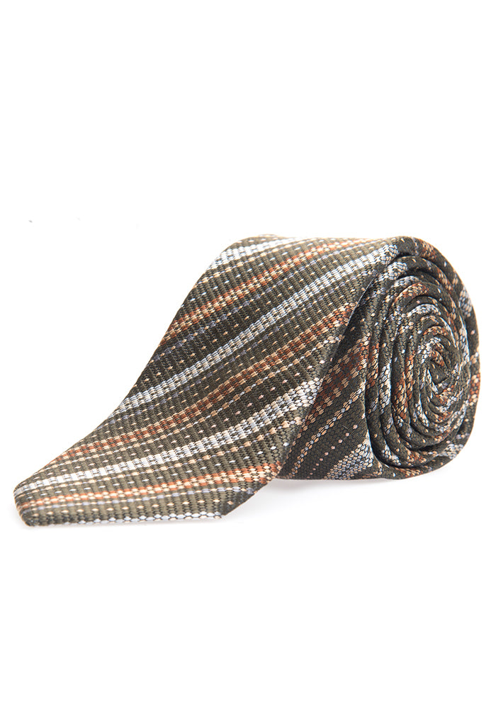 Corbata Delgada Jacquard Urdimbre y Trama Líneas