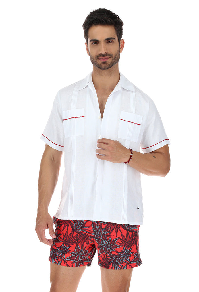 Traje de Baño Amaxtlatl Santuario Cactáceas Rojo