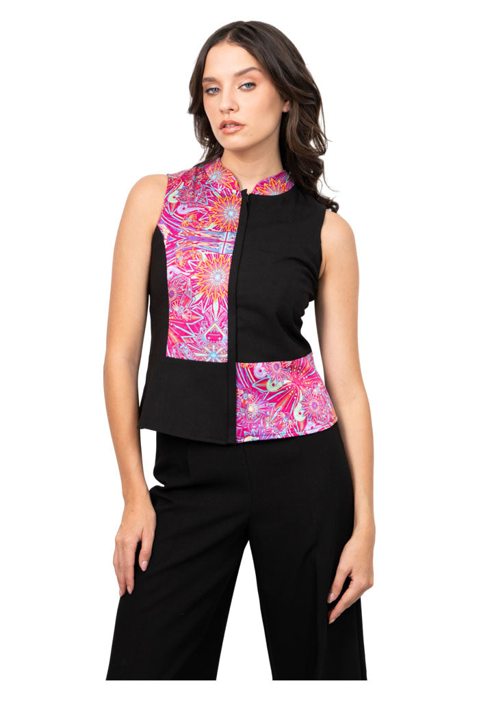 Chaleco Combinado Ajolotes Fucsia