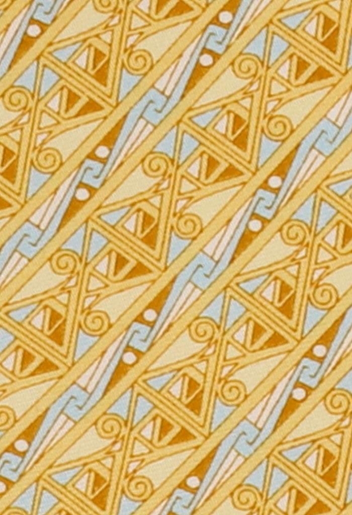 Corbata Cerámica Prehispánica Diagonal Amarillo