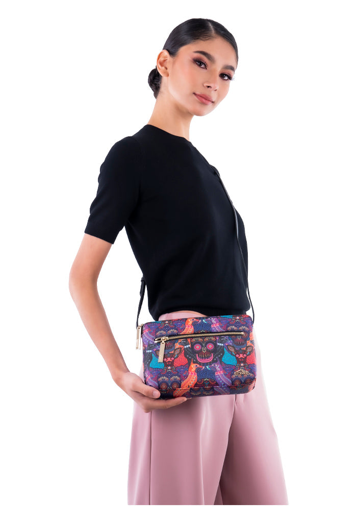 Bolsa Yaakun Saffiano Día de Muertos Mictlán