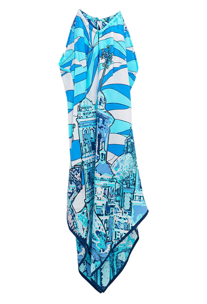 Vestido Largo Cúpulas de Puebla Azul