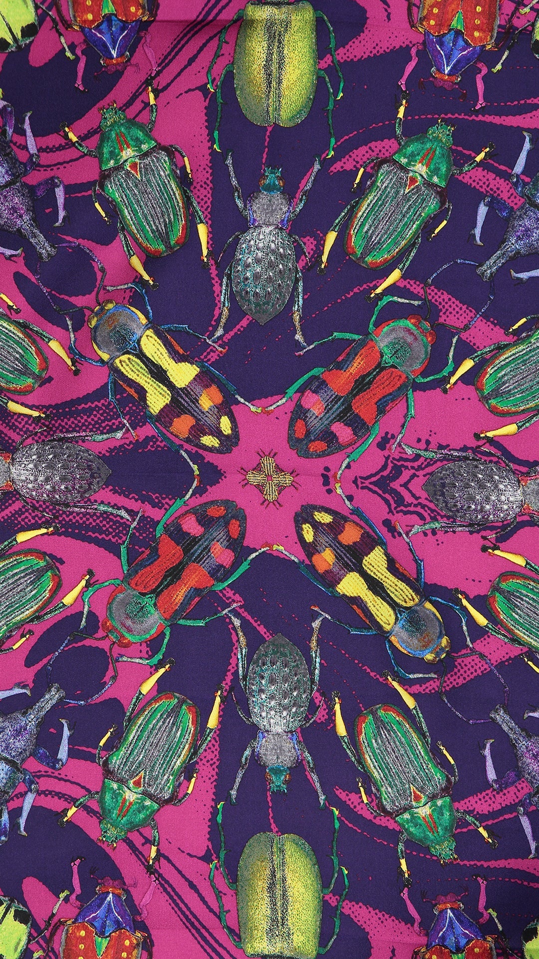 Mascada Mandala Coleópteros Fucsia