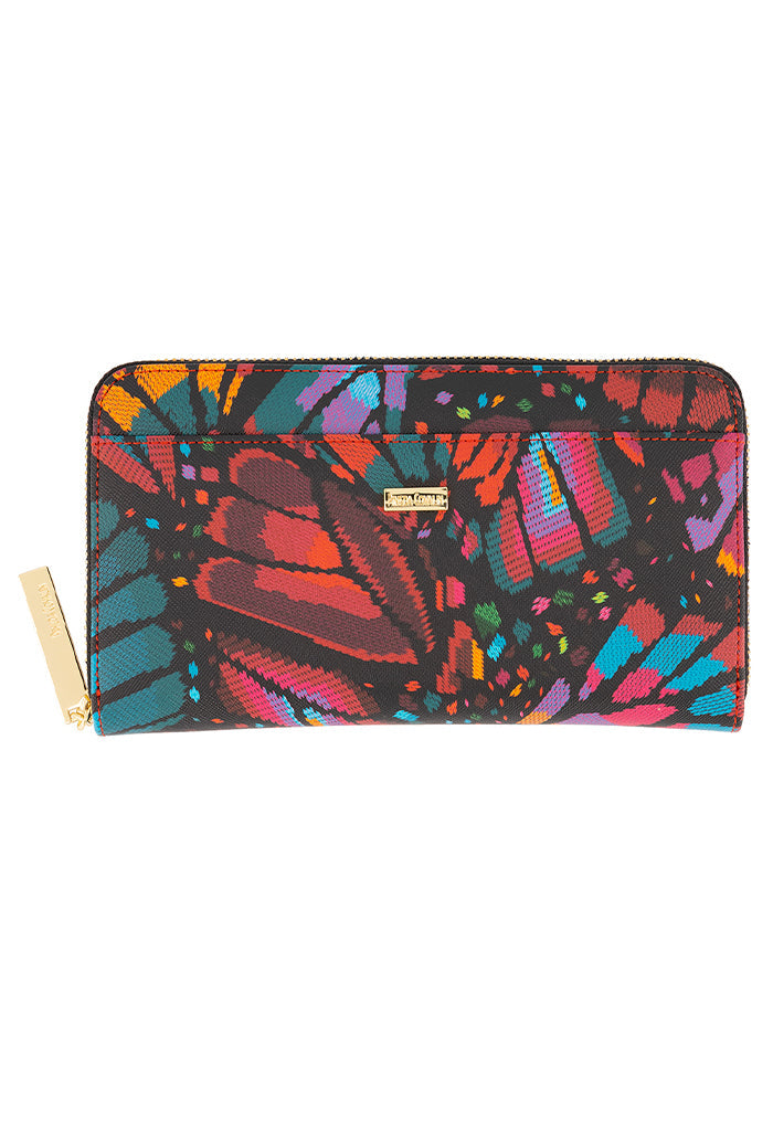 Cartera Grande Saffiano Mariposa Bordada