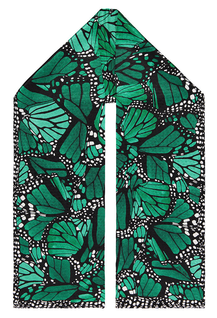 Bufanda Doble Vista Mariposa Macro