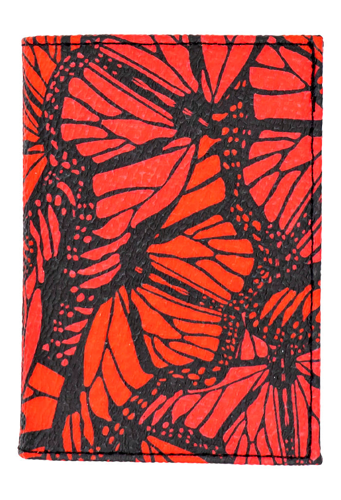 Tarjetero Huun Mariposa Monarca Rojo