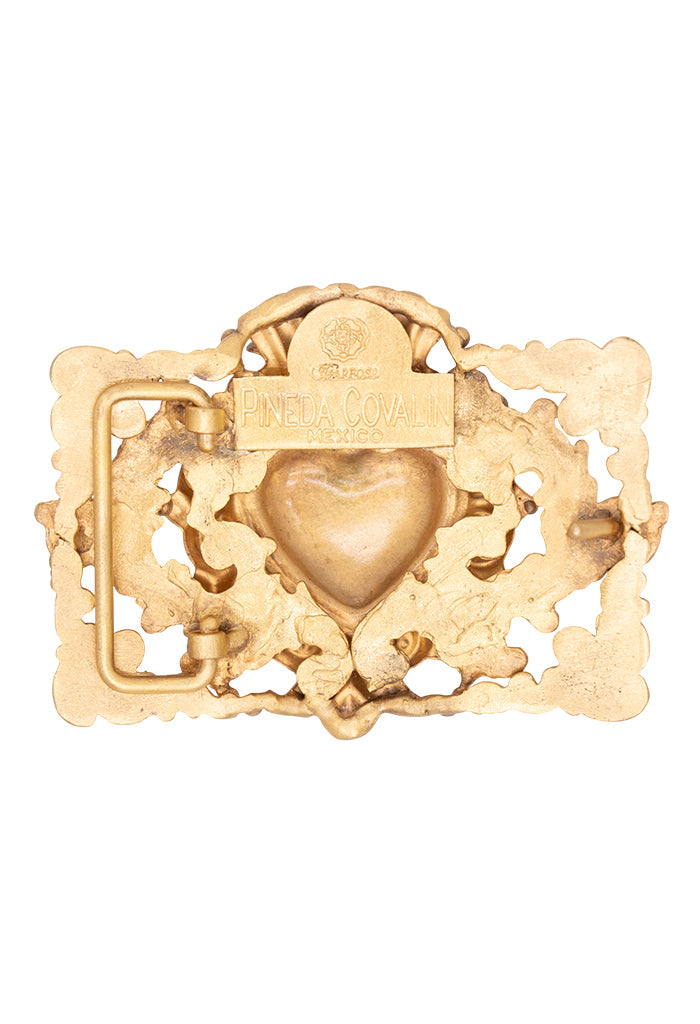 Hebilla Corazón Baño Oro