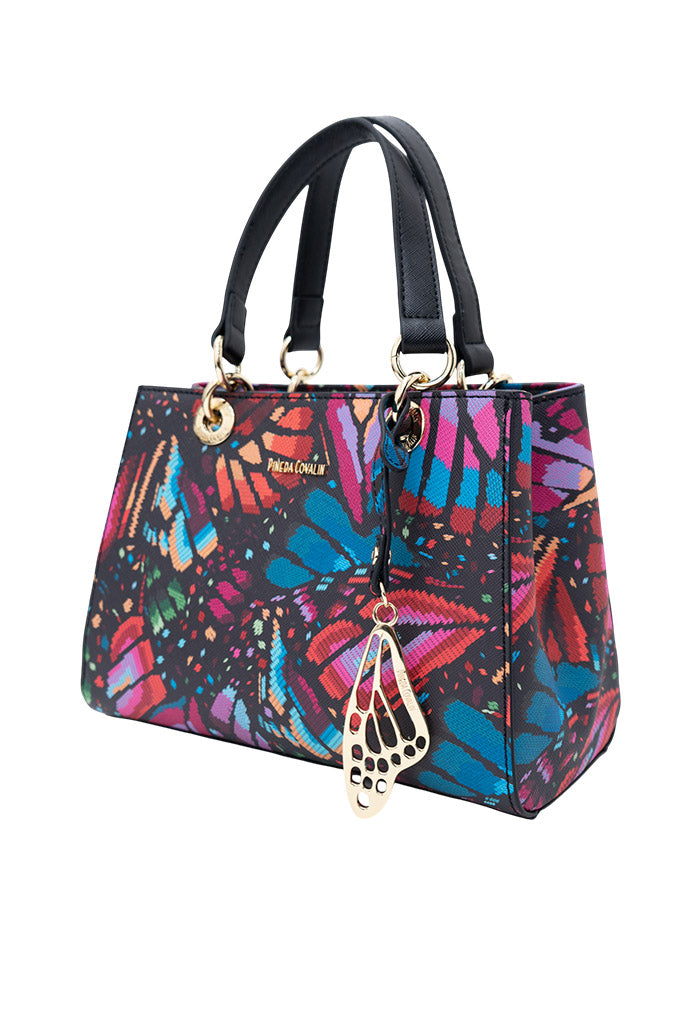 Mini Satchel Kaxan Saffiano Mariposa Bordada