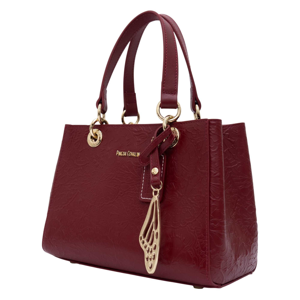 Mini Satchel Kaxan Piel Grabado Cempasúchil