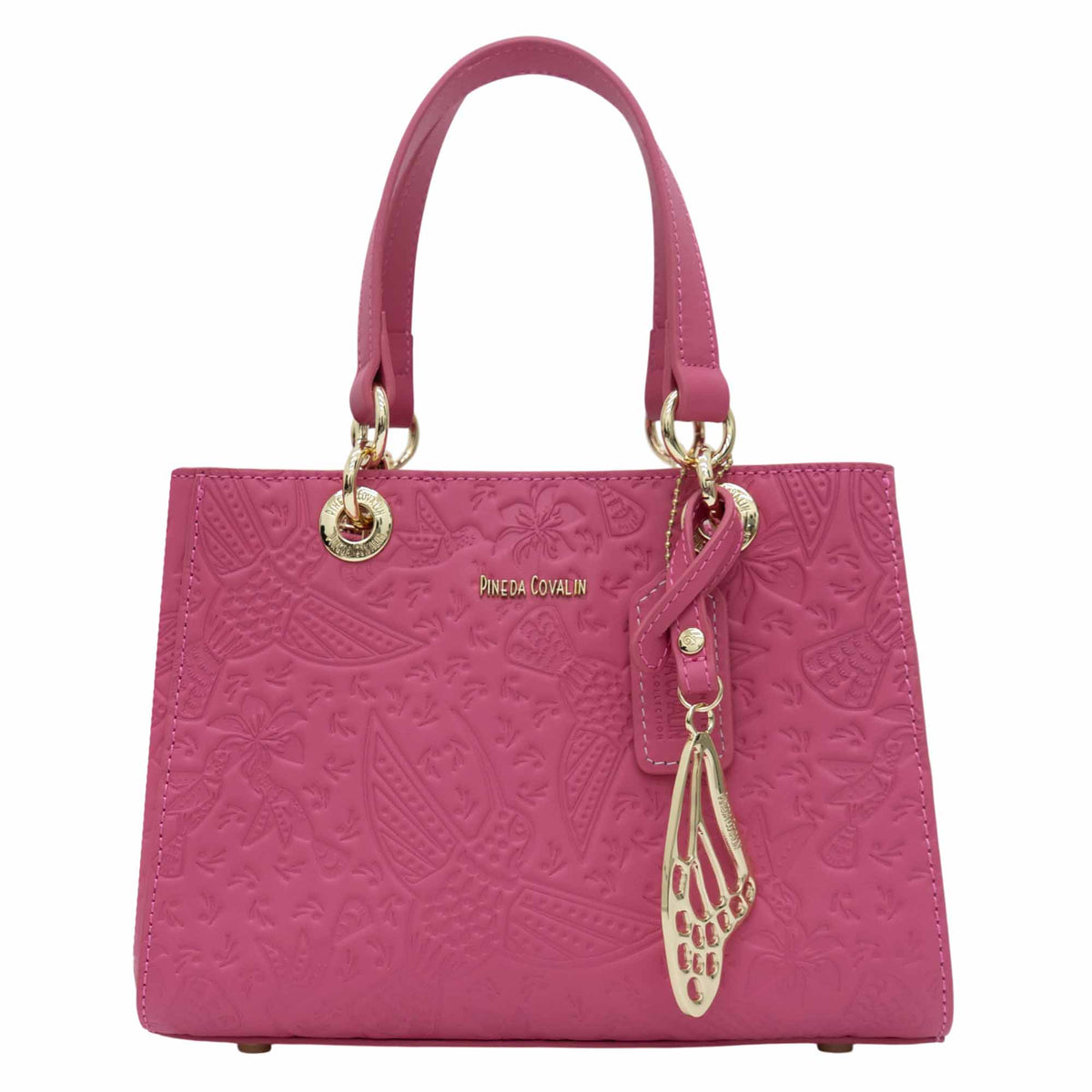 Mini Satchel Kaxan Piel Grabado Colibri