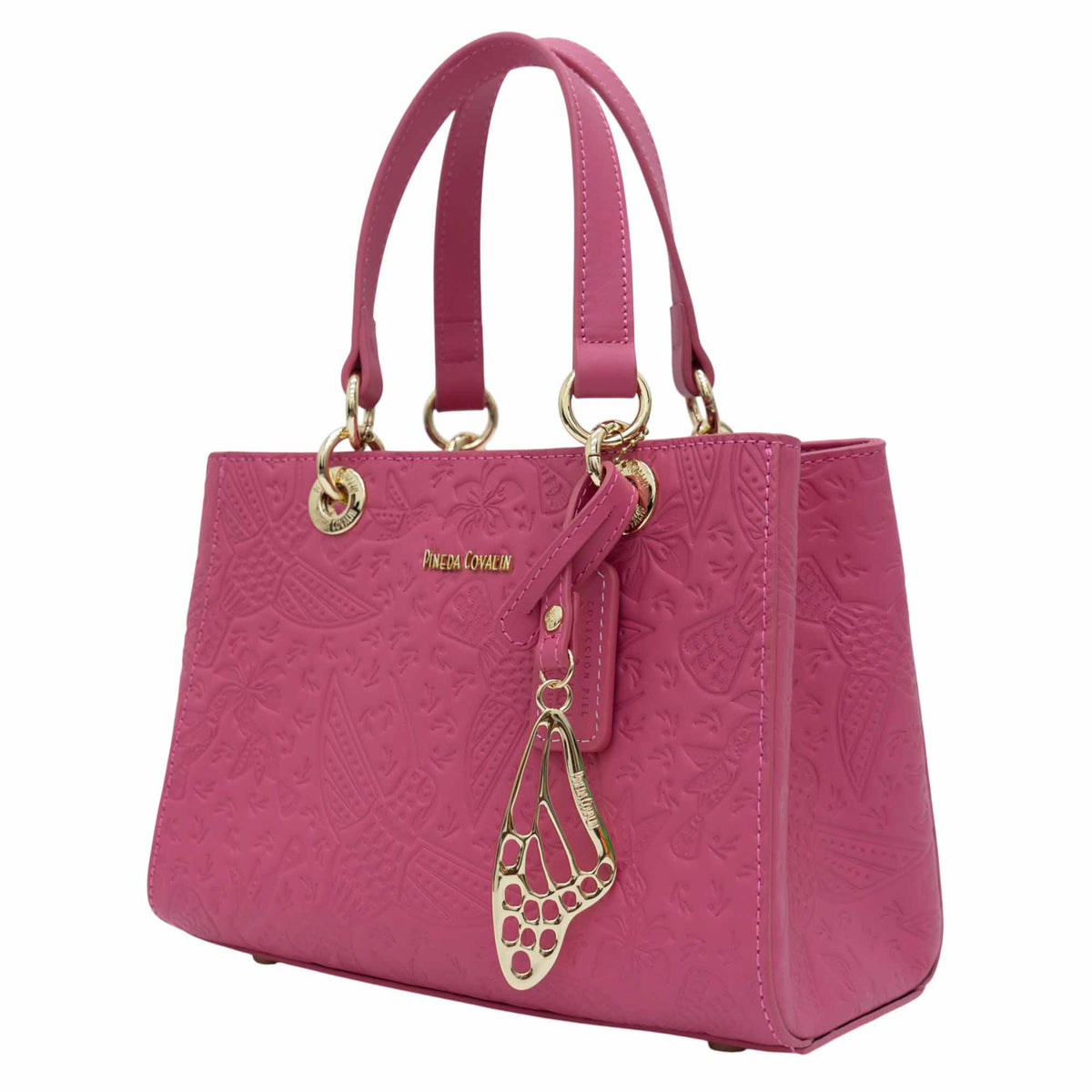Mini Satchel Kaxan Piel Grabado Colibri