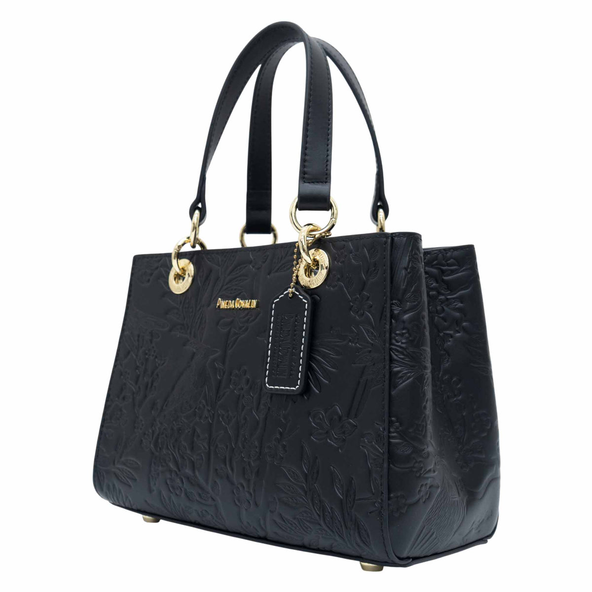 Mini Satchel Kaxan Piel Grabado Urraca Mexicana