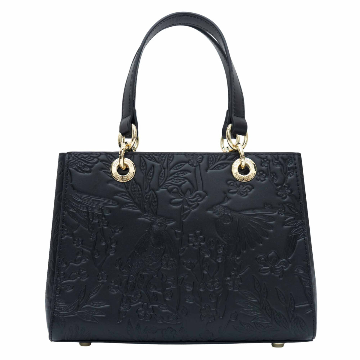 Mini Satchel Kaxan Piel Grabado Urraca Mexicana