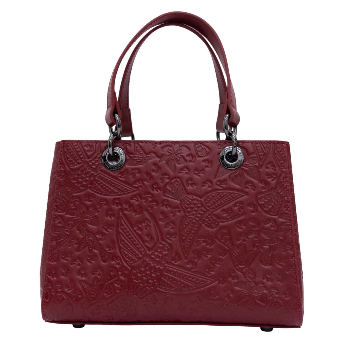 Mini Satchel Kaxan Piel Grabado Colibri