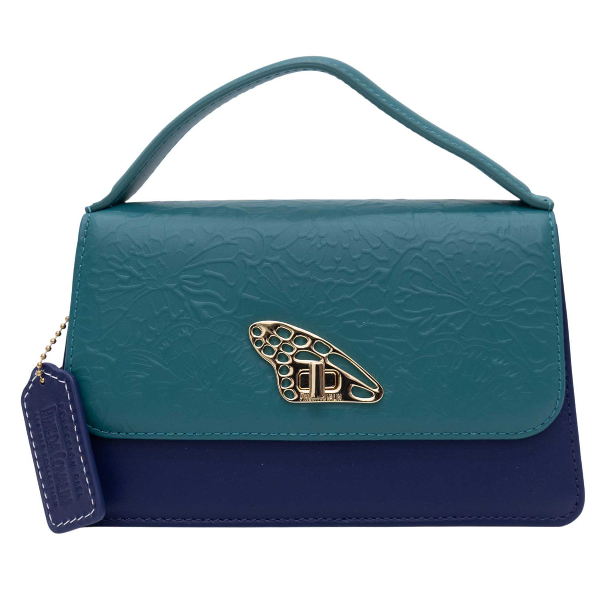 Mini Crossbody Sihul Piel Grabado Cempasúchil