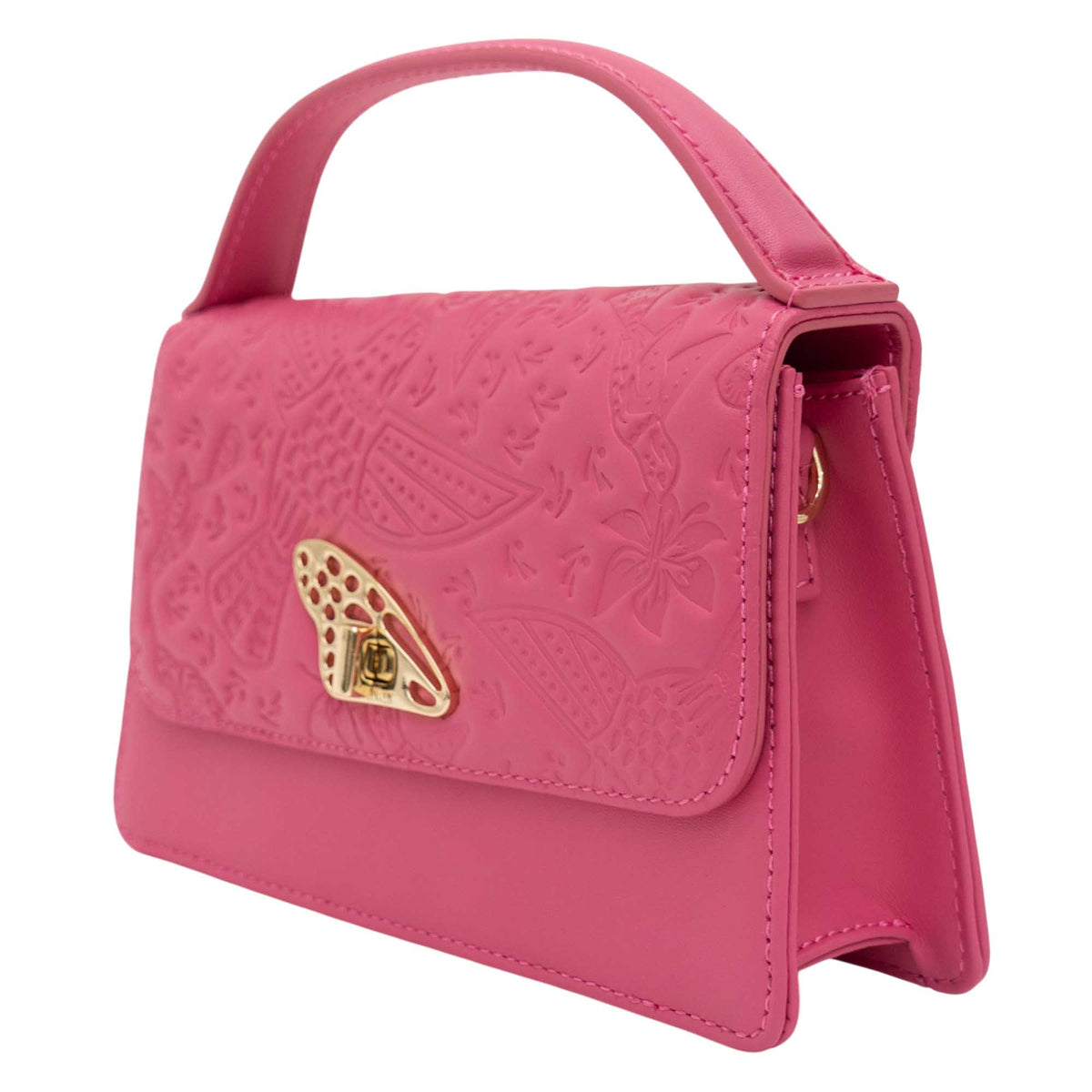 Mini Crossbody Sihul Piel Grabado Colibrí