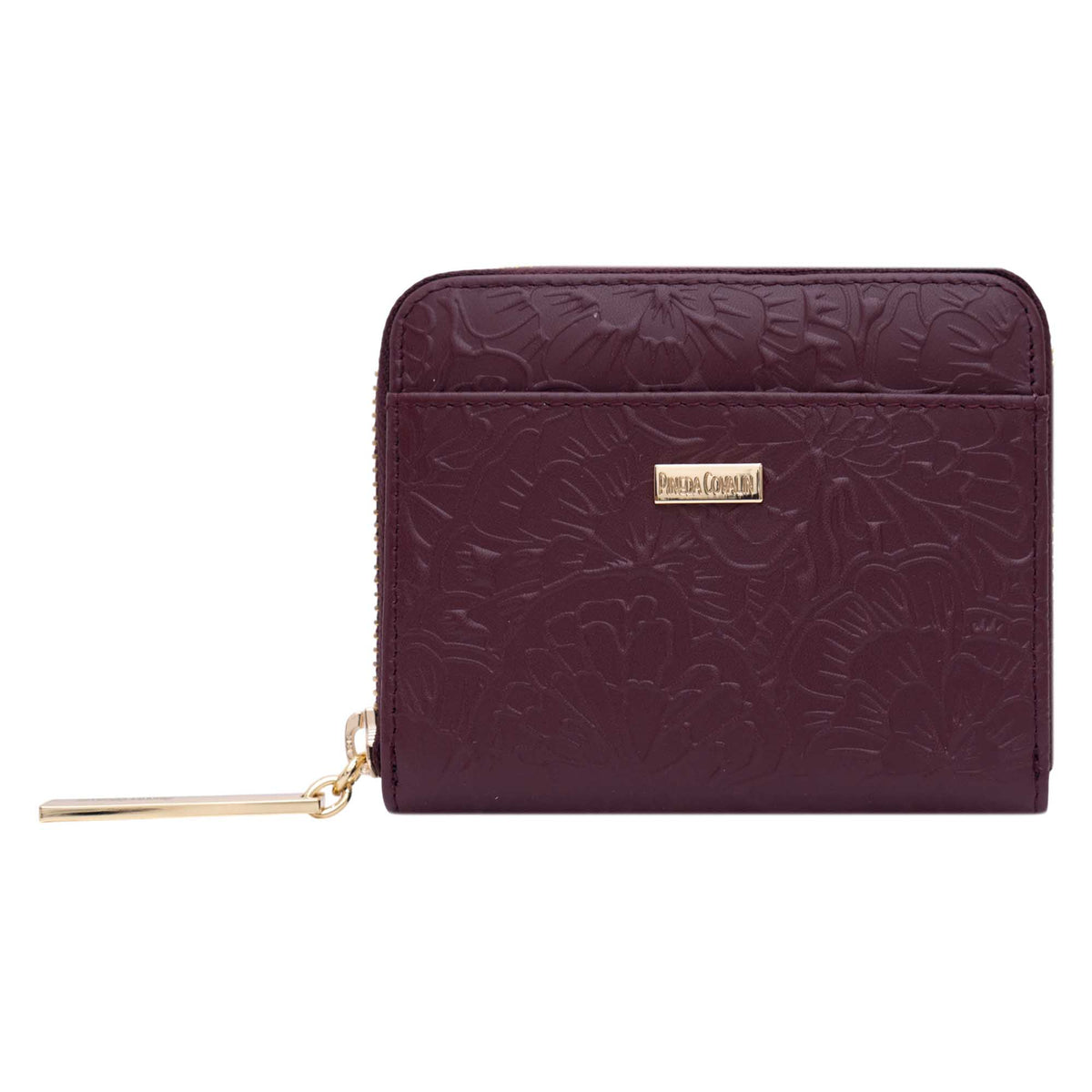 Cartera Chica Piel Grabado Cempasúchil