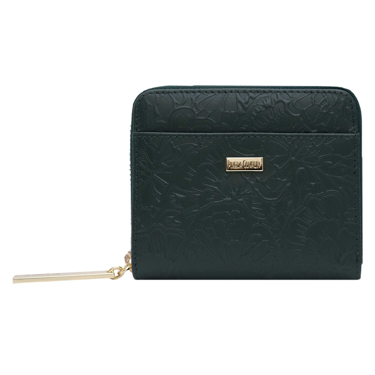 Cartera Chica Piel Grabado Cempasúchil