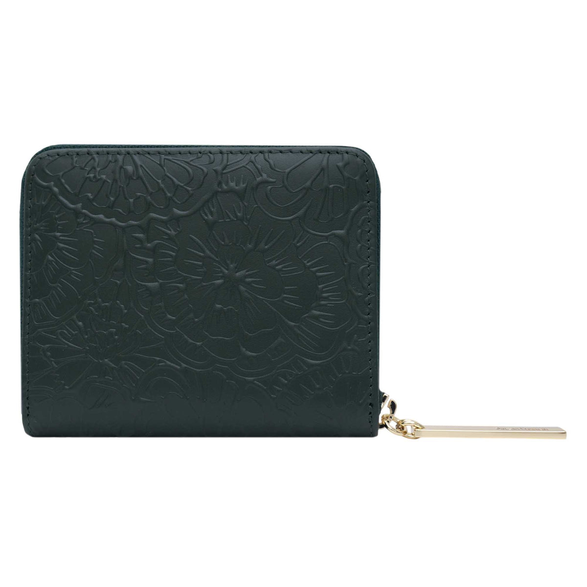 Cartera Chica Piel Grabado Cempasúchil