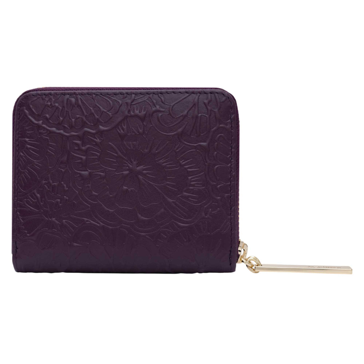 Cartera Chica Piel Grabado Cempasúchil
