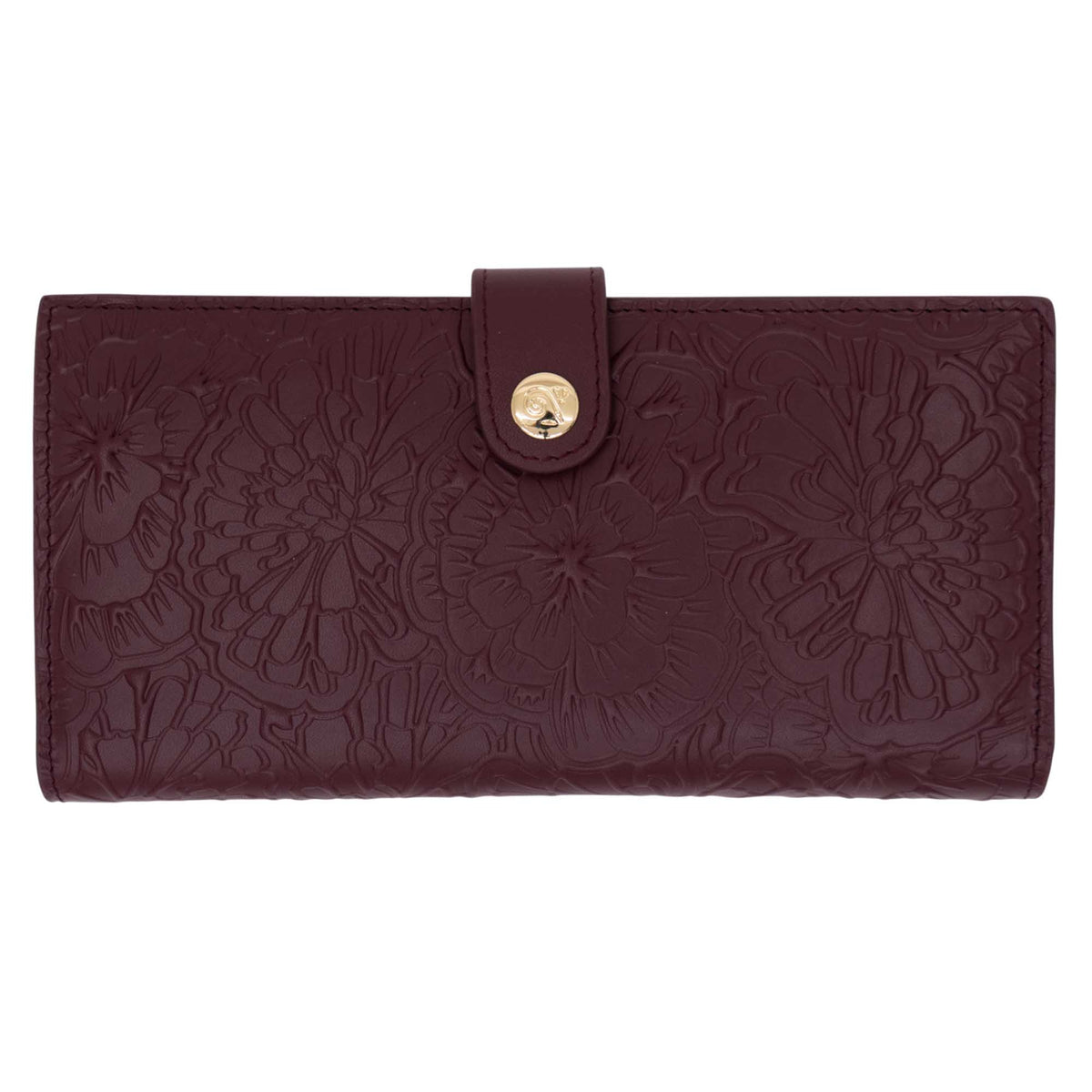 Cartera Grande Xook Piel Grabado Cempasúchil