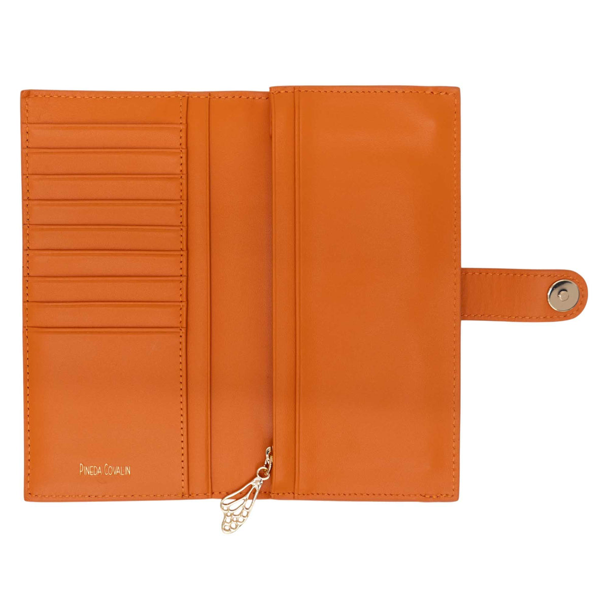 Cartera Grande Xook Piel Grabado Cempasúchil