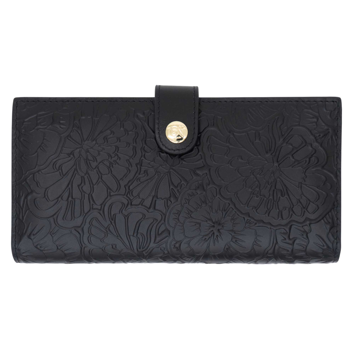 Cartera Grande Xook Piel Grabado Cempasúchil