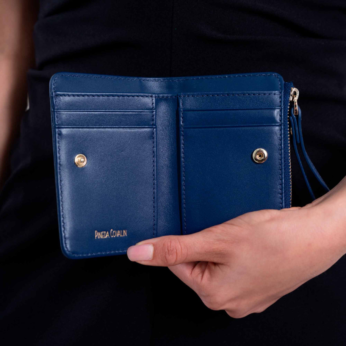 Cartera Naay Piel Pineda Covalin Grabado Cempasúchil