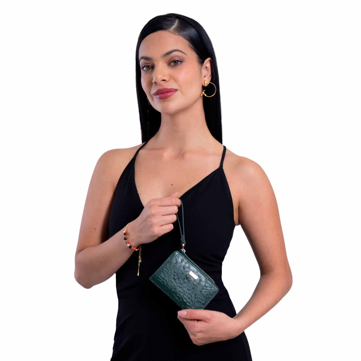 Cartera Naay Piel Pineda Covalin Grabado Cempasúchil