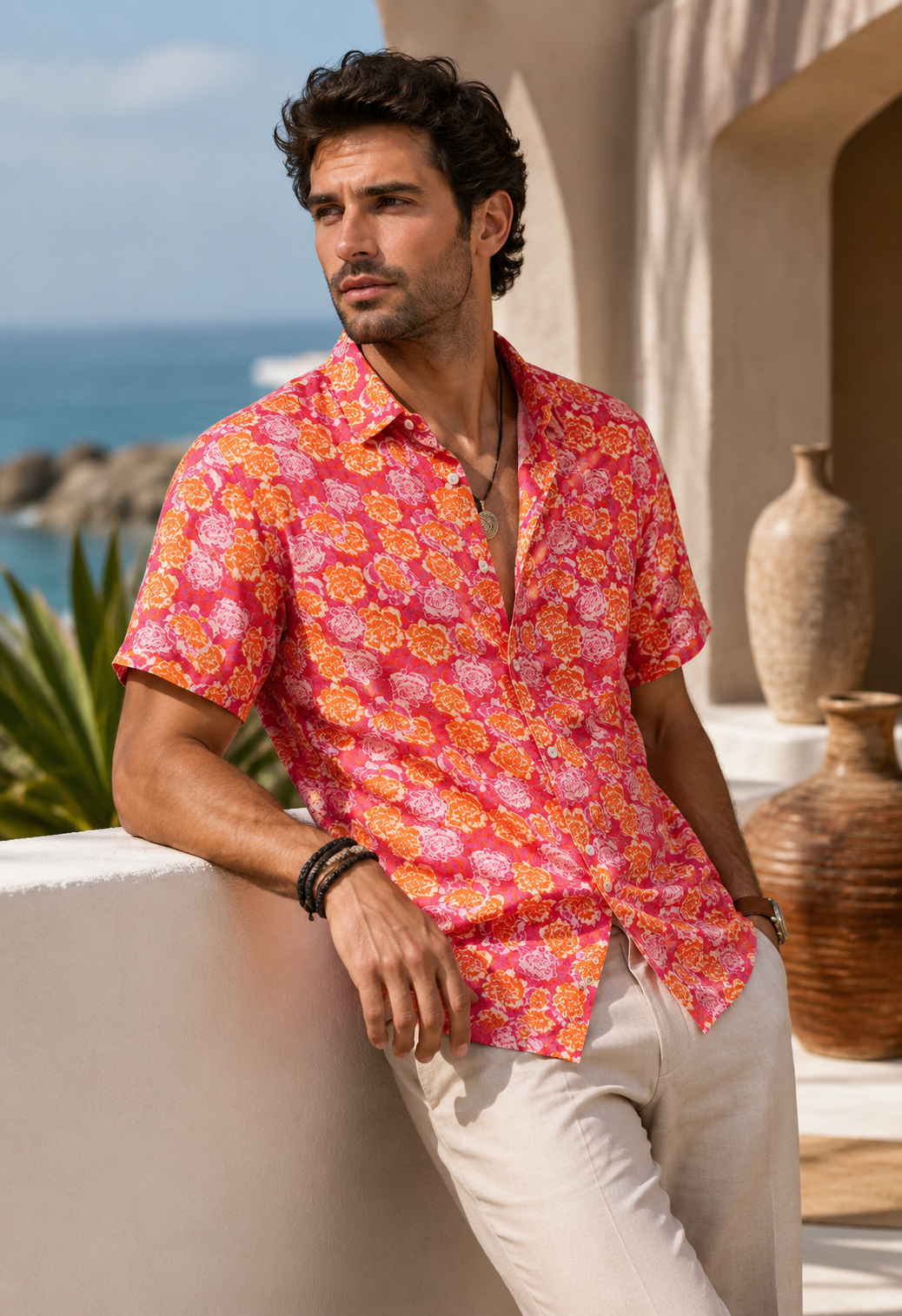 Camisa Cempasúchil Fucsia