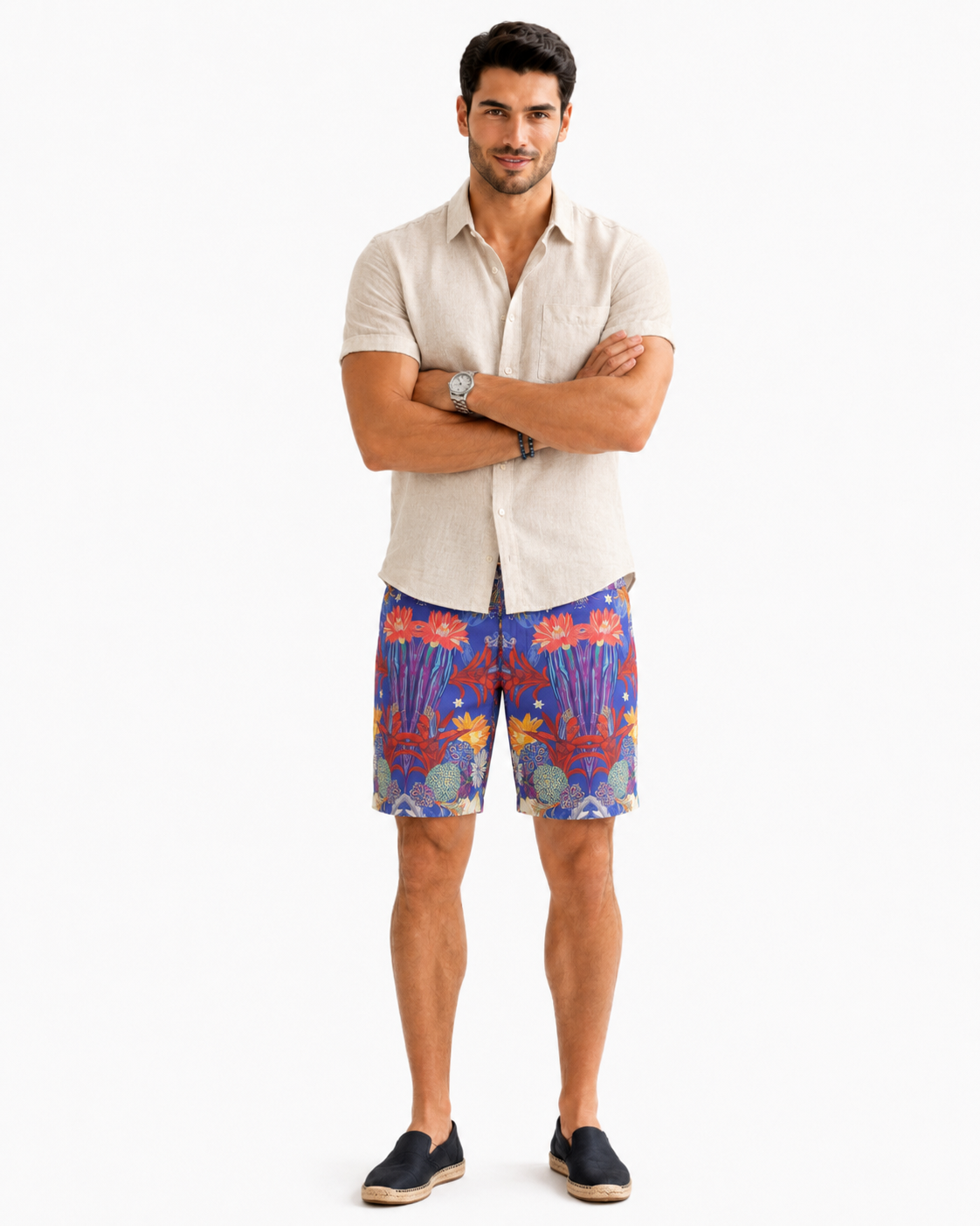 Shorts Amatl Cactáceas Jardín Botánico Azul