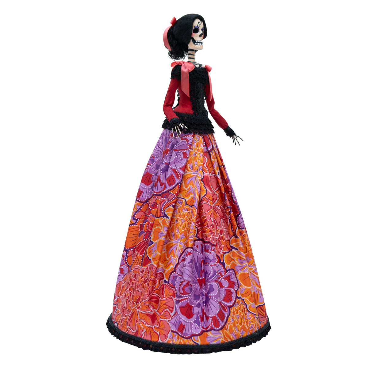 Catrina Cempasúchil Rojo Morado